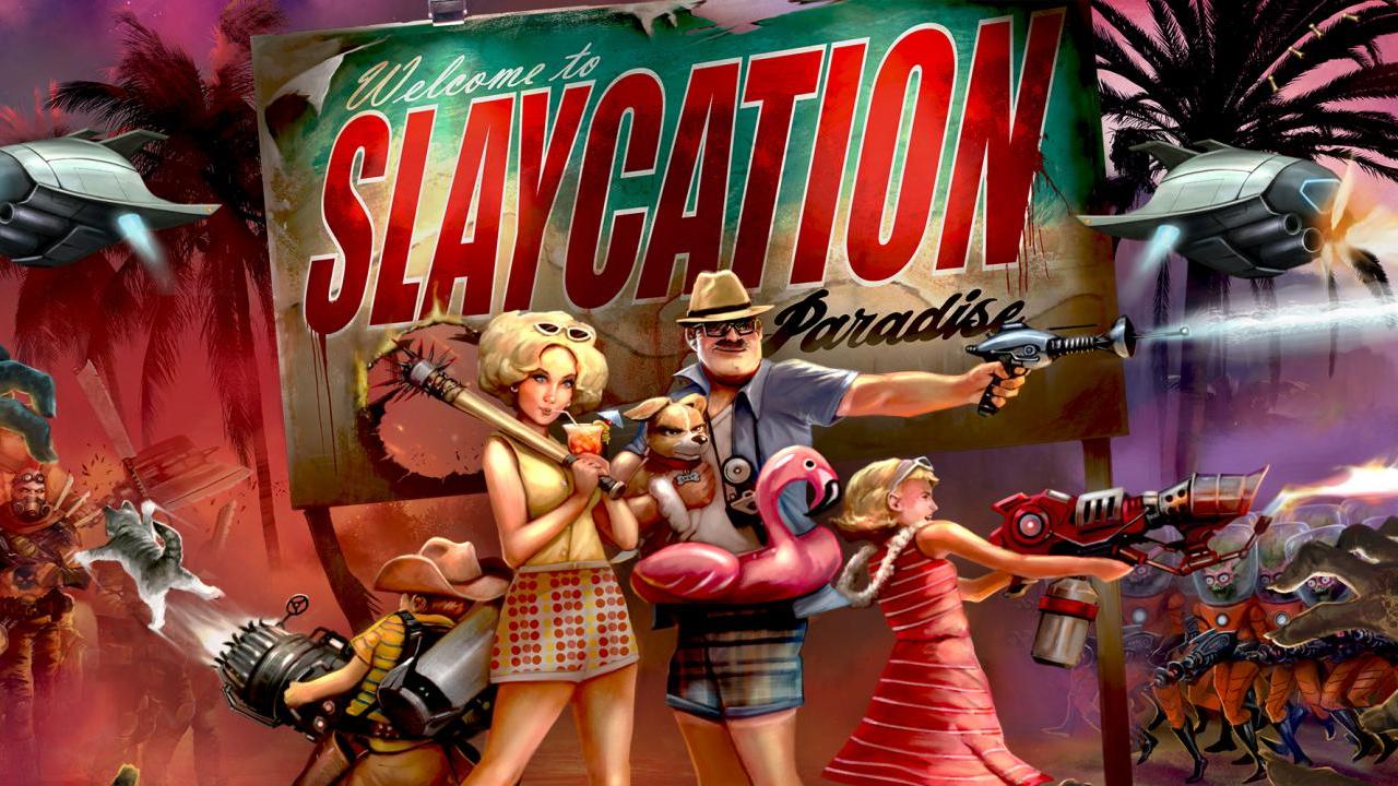 Slaycation Paradise title screen for Nintendo Switch