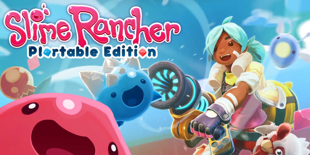 Slime Rancher: Plortable Edition title screen for Nintendo Switch
