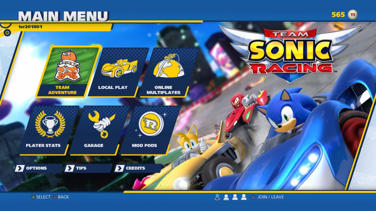 Slipstream title screen for Nintendo Switch