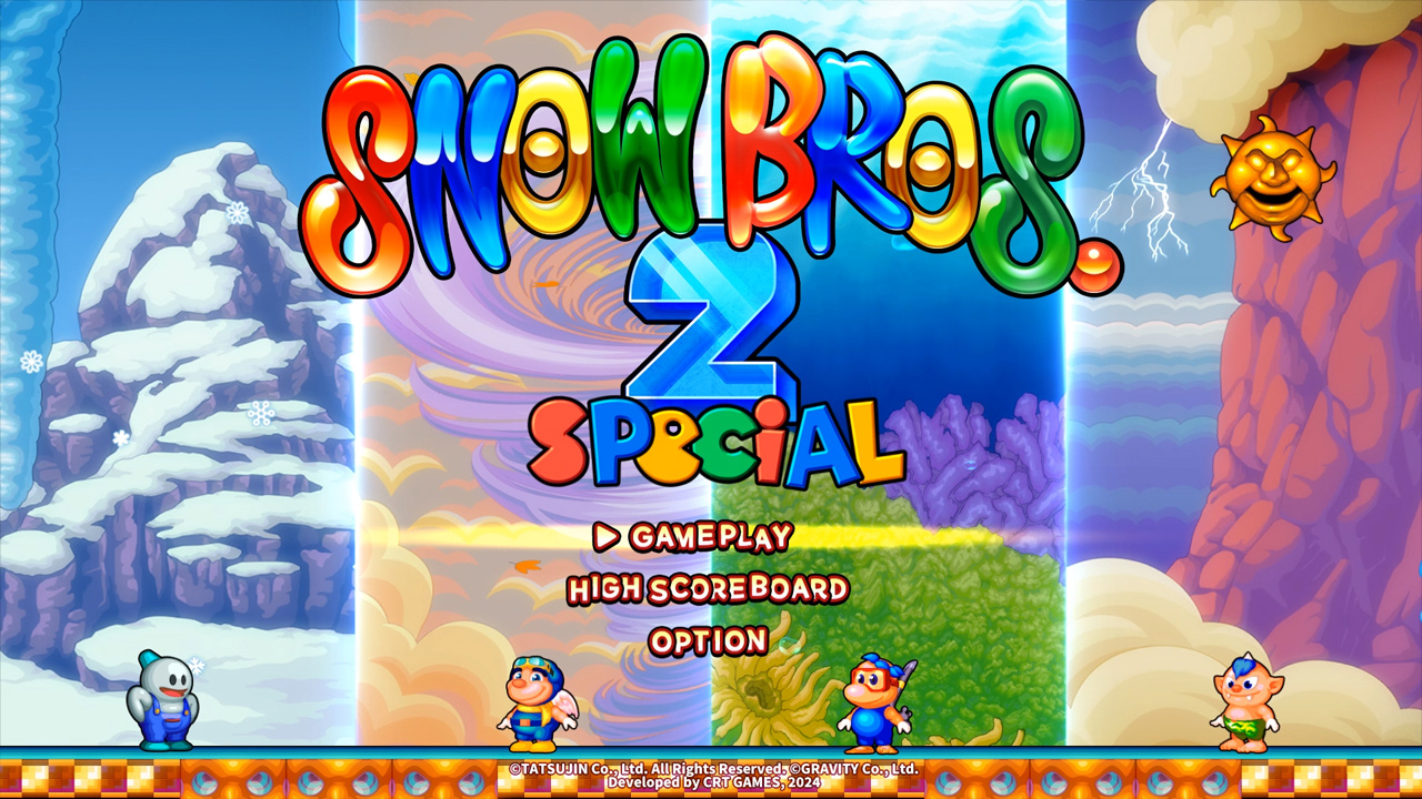 Snow Bros. 2 Special title screen for Nintendo Switch