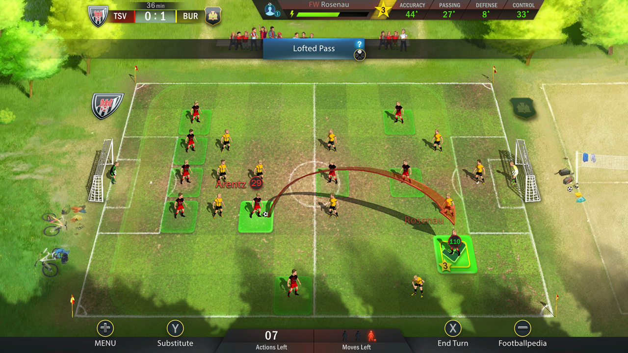 Soccer: Tactics & Glory title screen for Nintendo Switch