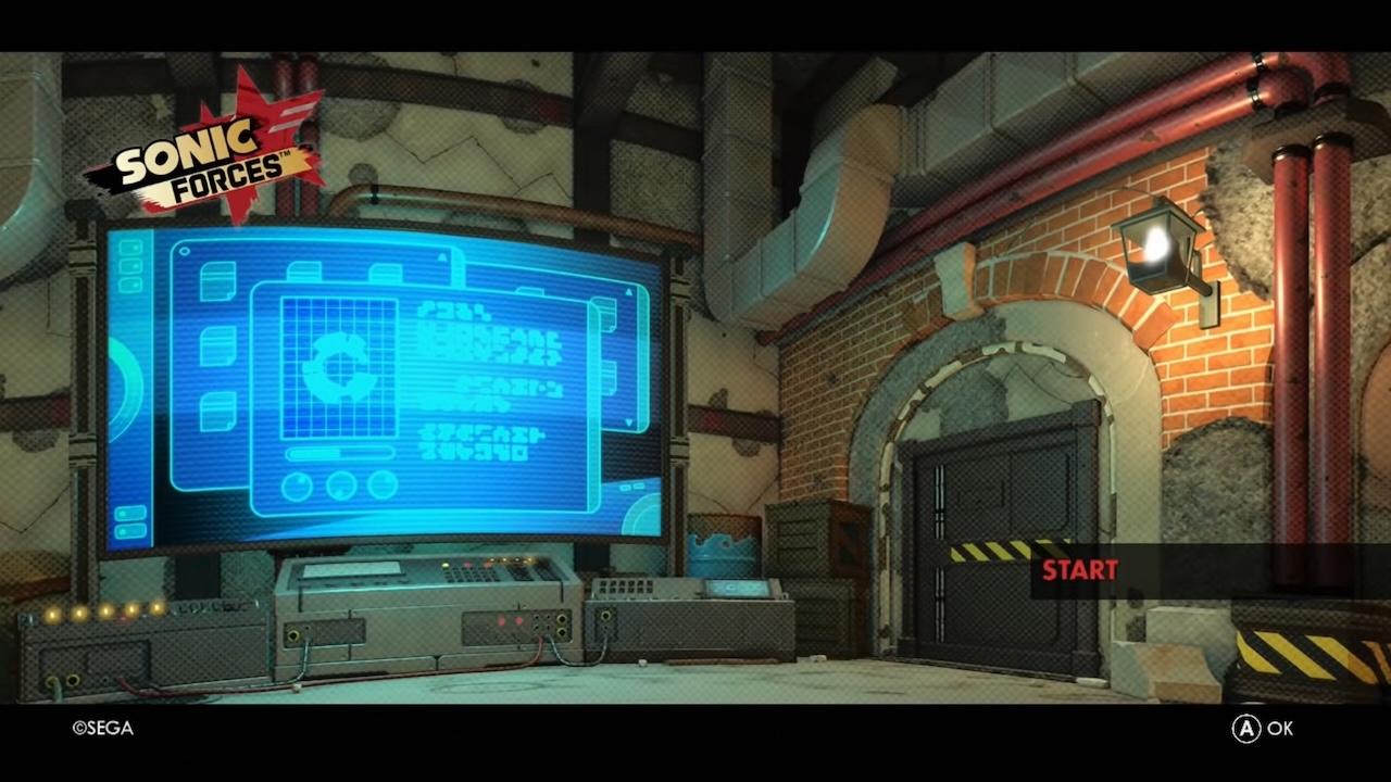 Sonic Forces Bonus Edition title screen for Nintendo Switch