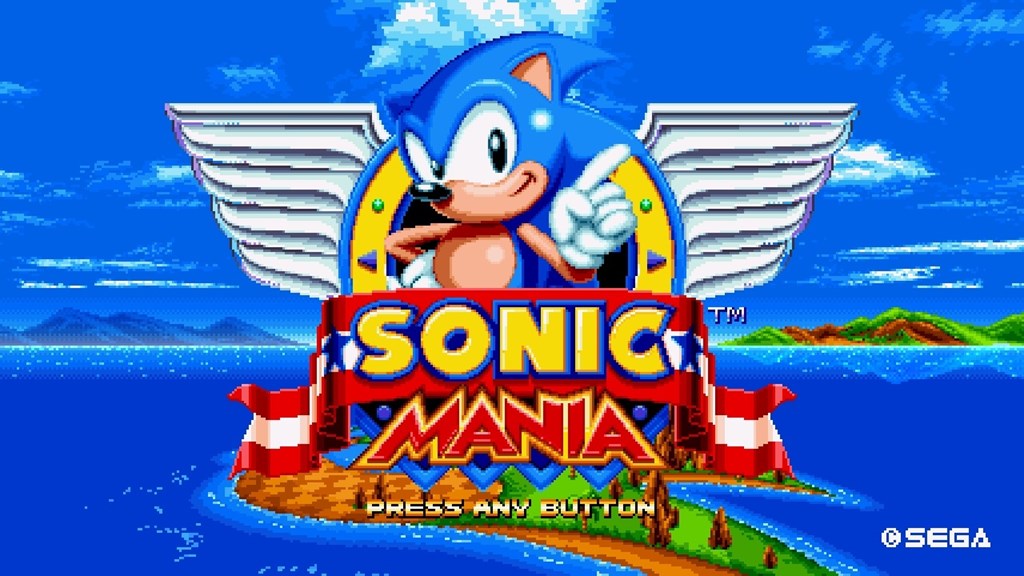 Sonic Mania + Team Sonic Racing Double Pack title screen for Nintendo Switch