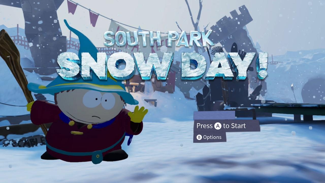 South Park: Snow Day title screen for Nintendo Switch