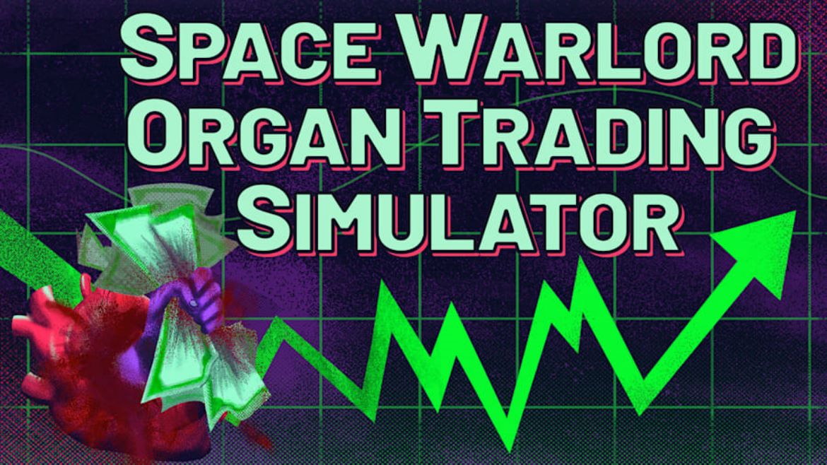 Space Warlord Organ Trading Simulator title screen for Nintendo Switch