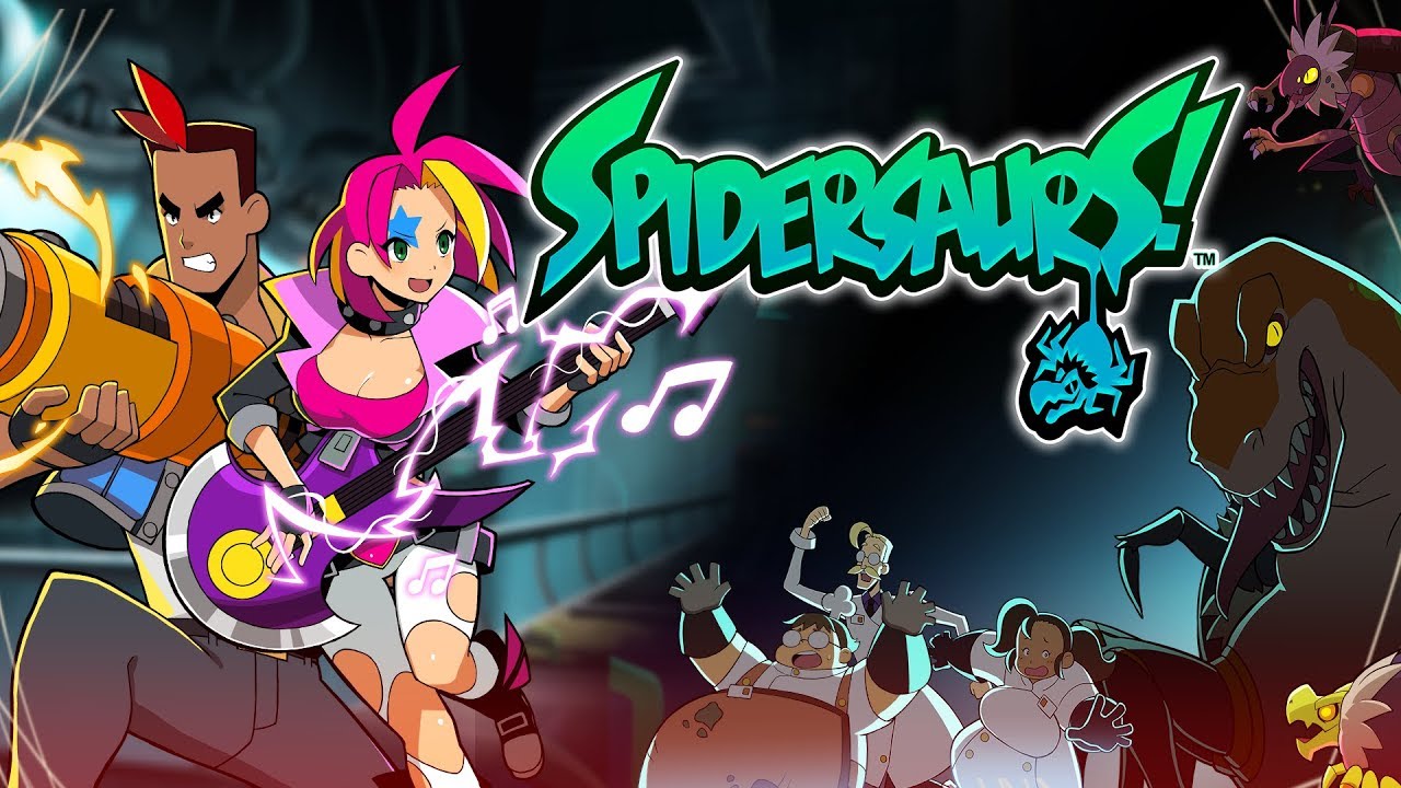 Spidersaurs title screen for Nintendo Switch