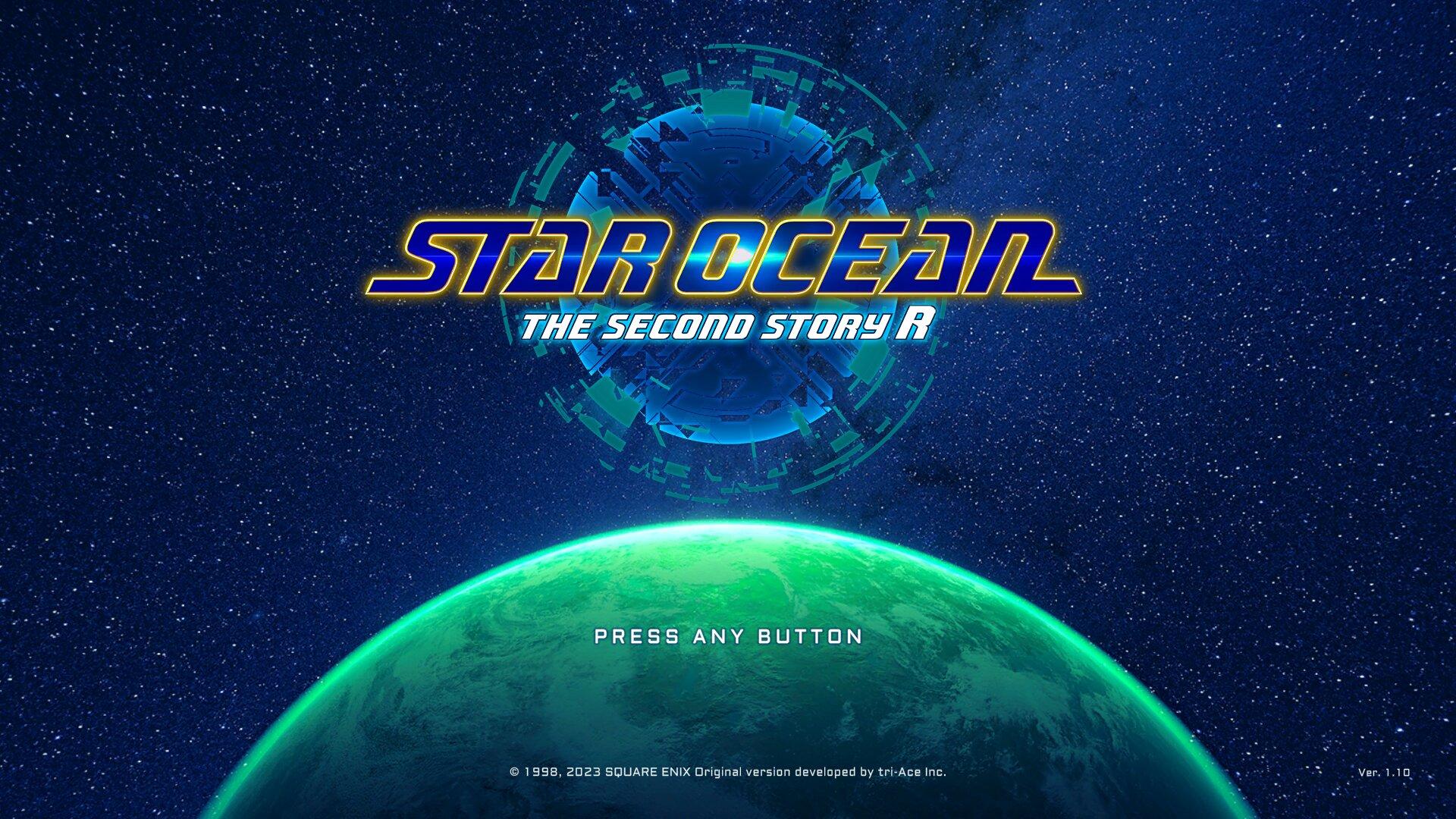 Star Ocean the Second Story R title screen for Nintendo Switch