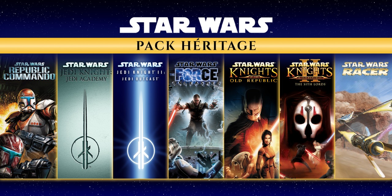 Star Wars Heritage Pack title screen for Nintendo Switch