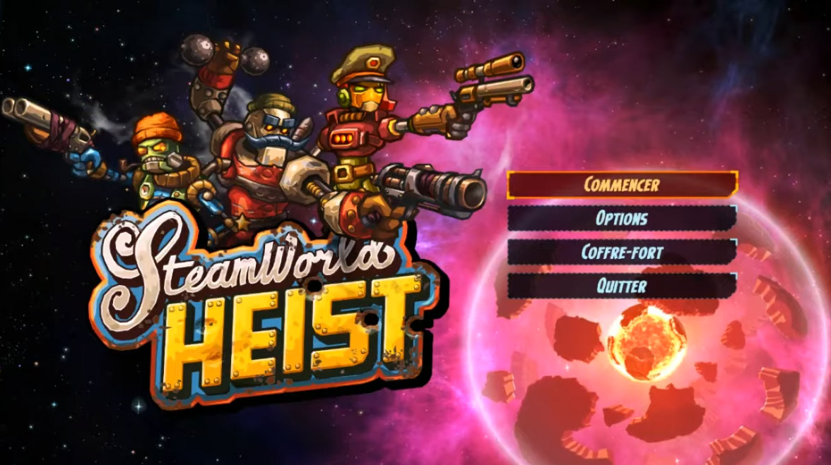 SteamWorld Heist: Ultimate Edition title screen for Nintendo Switch