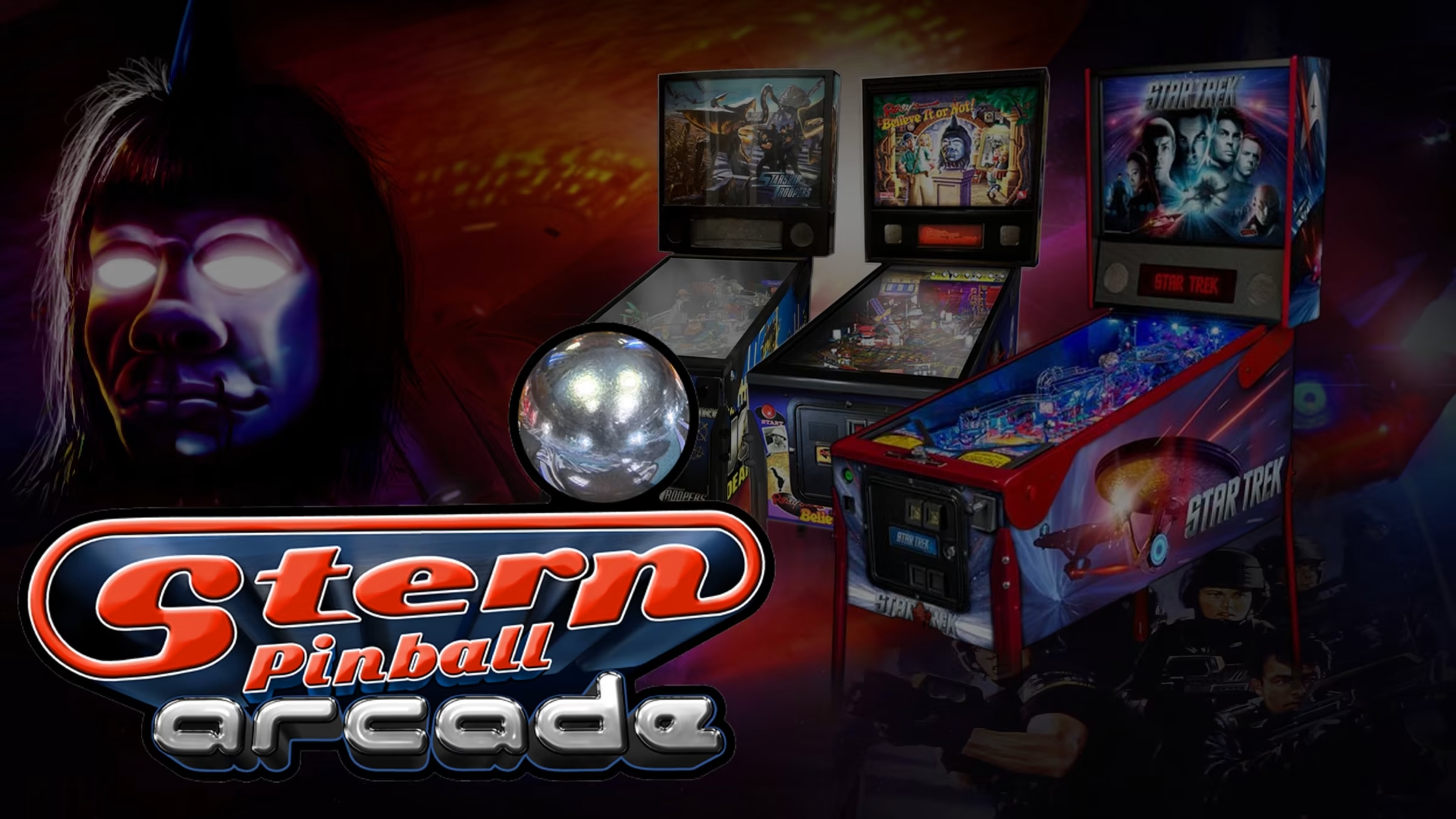 Stern Pinball Arcade title screen for Nintendo Switch