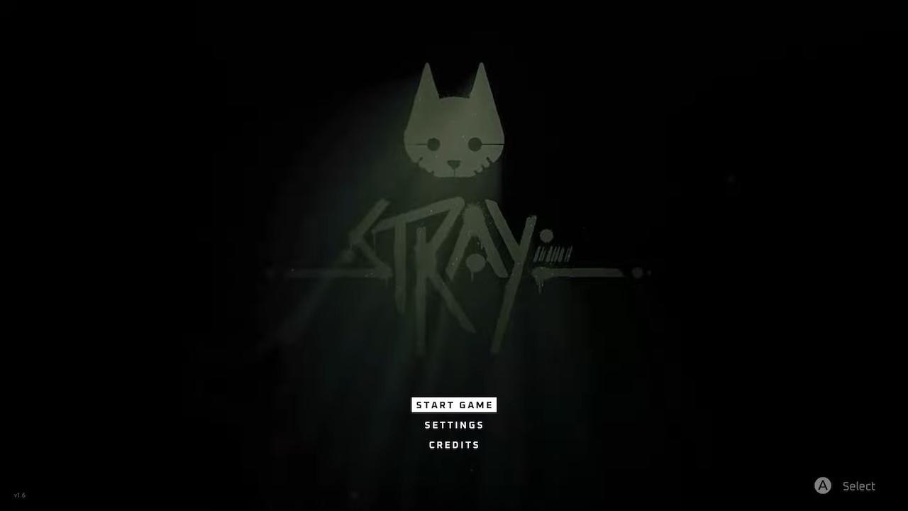 Stray title screen for Nintendo Switch