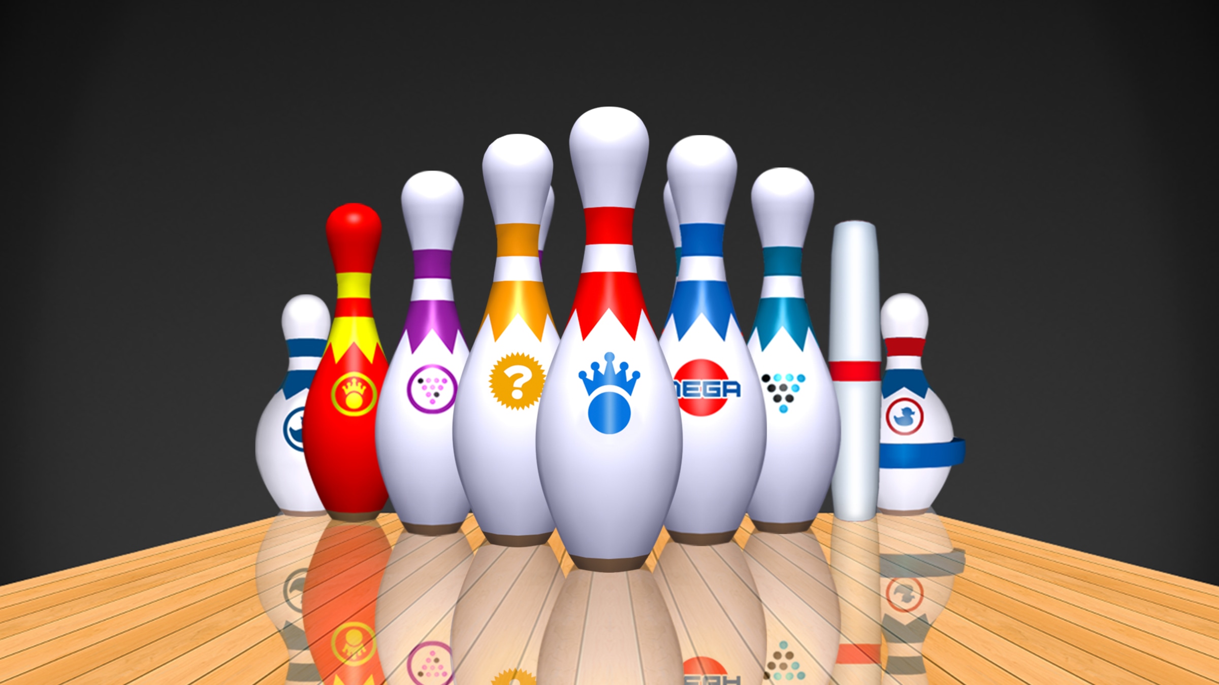 Strike! Ten Pin Bowling title screen for Nintendo Switch