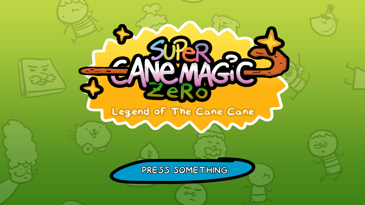 Super Cane Magic Zero title screen for Nintendo Switch