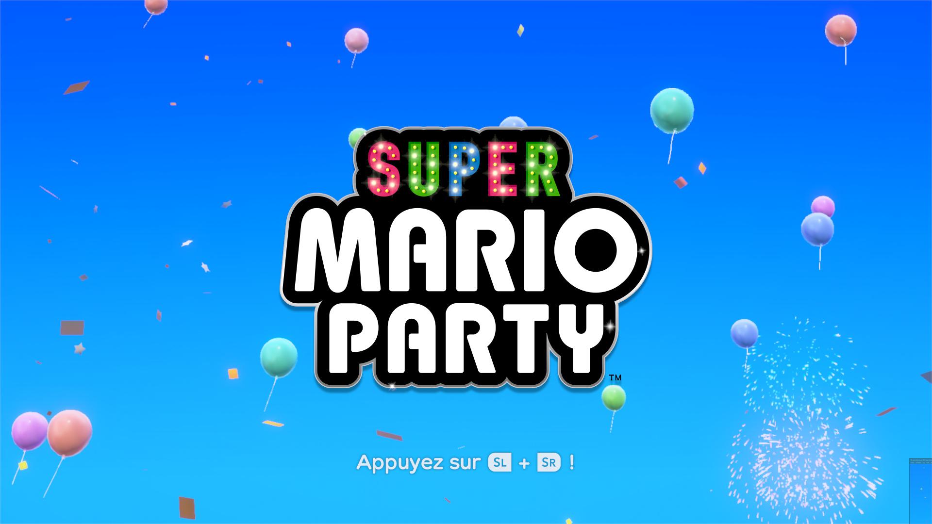 Super Mario Party title screen for Nintendo Switch