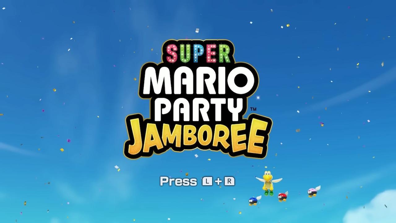 Super Mario Party Jamboree title screen for Nintendo Switch