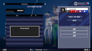 Super Mega Baseball 4 title screen for Nintendo Switch