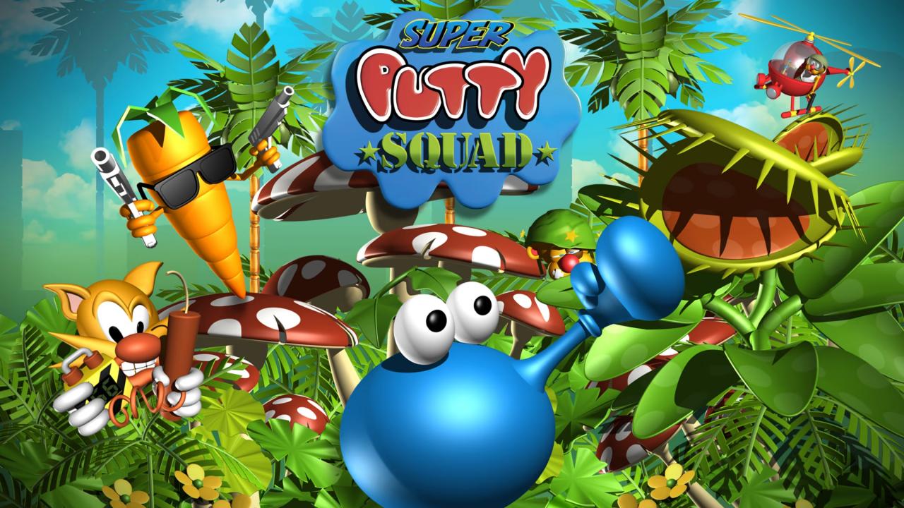 Super Putty Squad title screen for Nintendo Switch