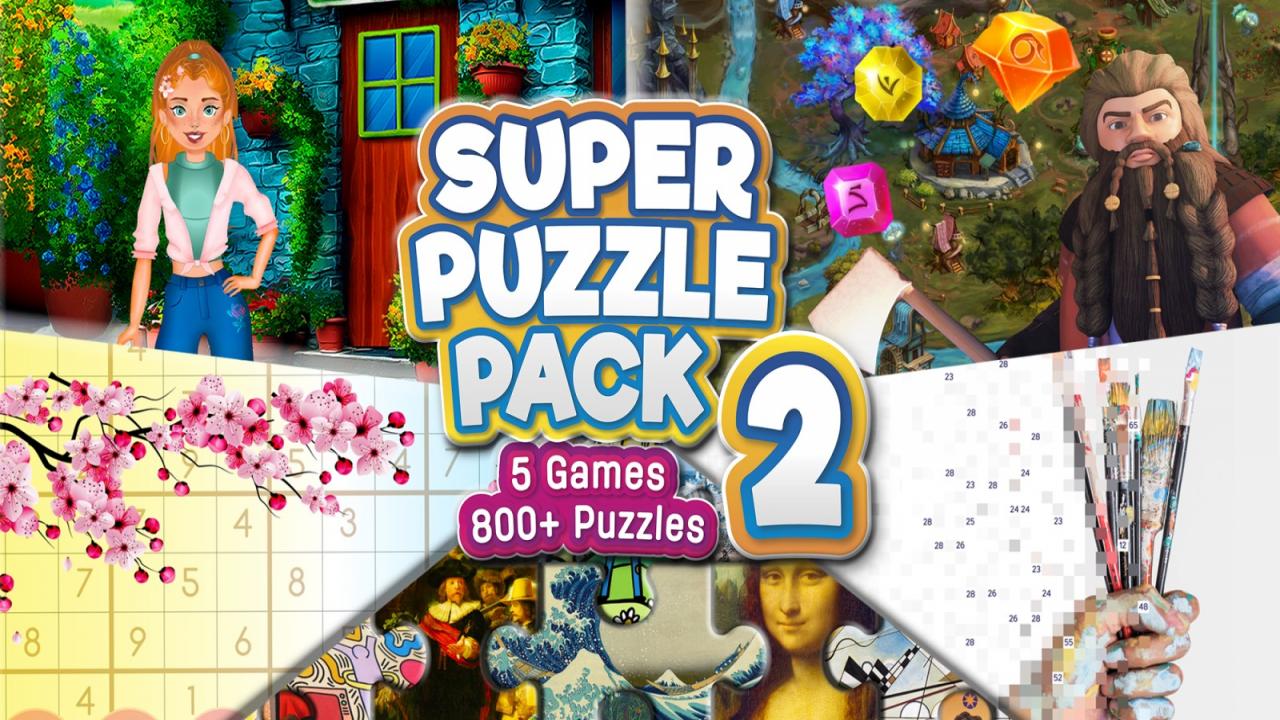 Super Puzzle Pack 2 title screen for Nintendo Switch