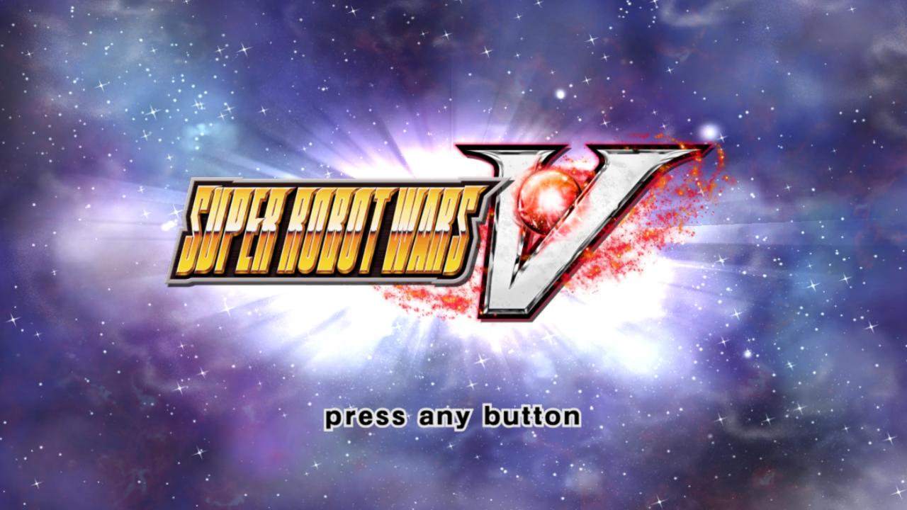 Super Robot Wars V title screen for Nintendo Switch