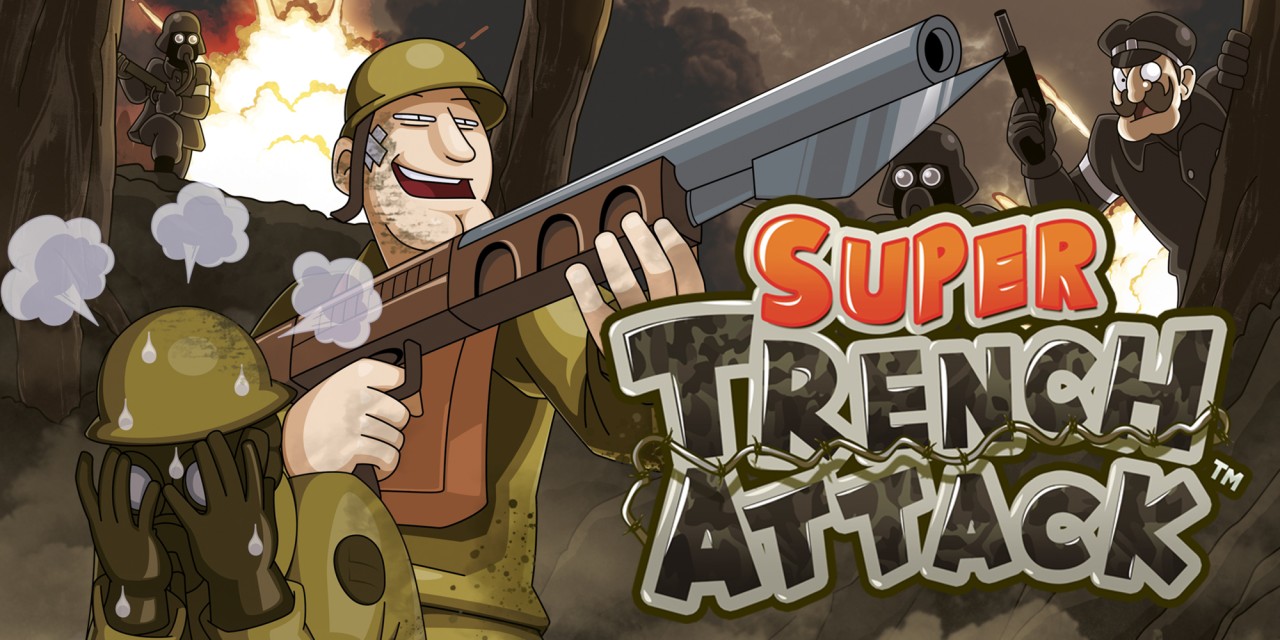 Super Trench Attack title screen for Nintendo Switch