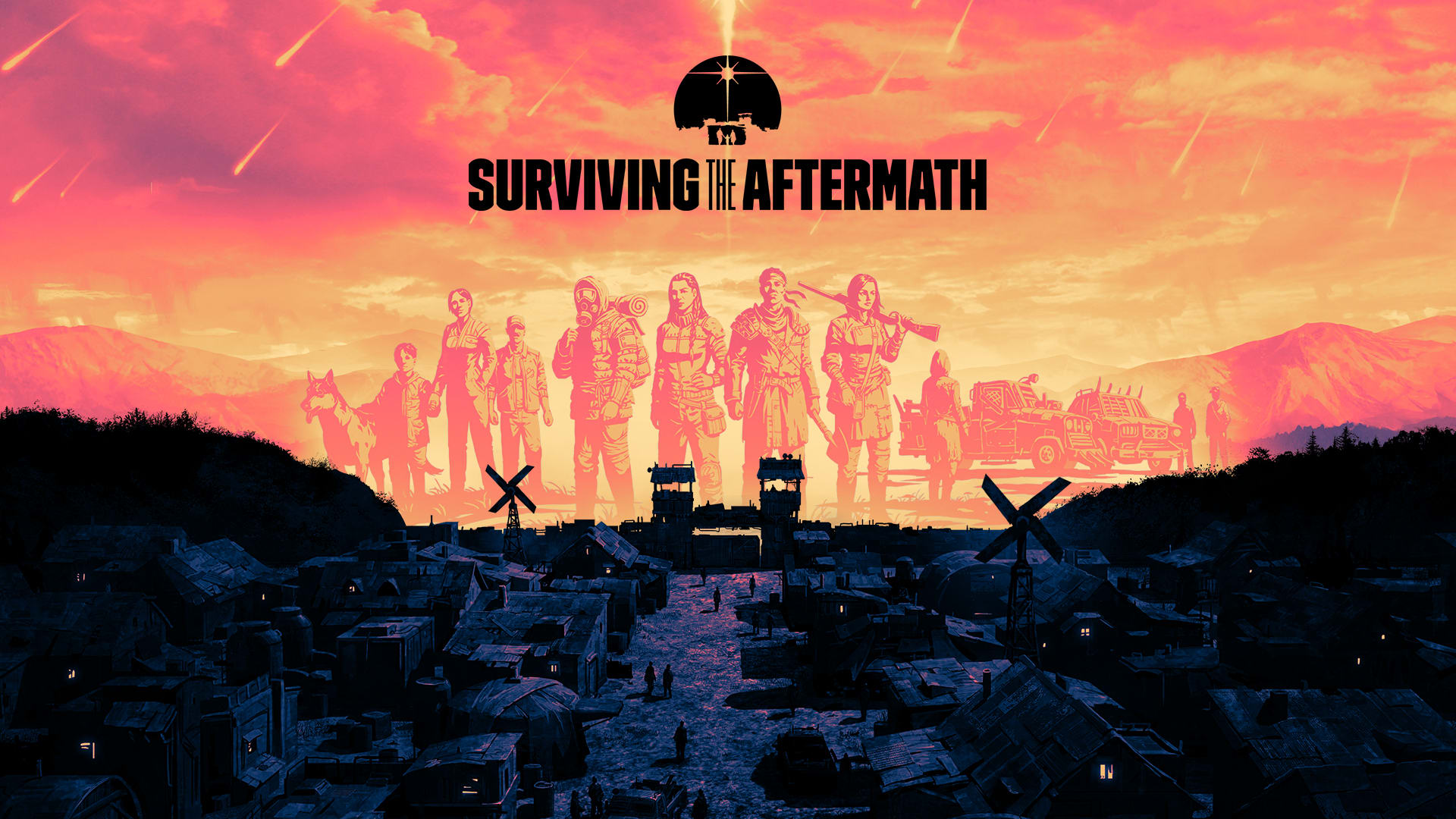 Surviving the Aftermath title screen for Nintendo Switch