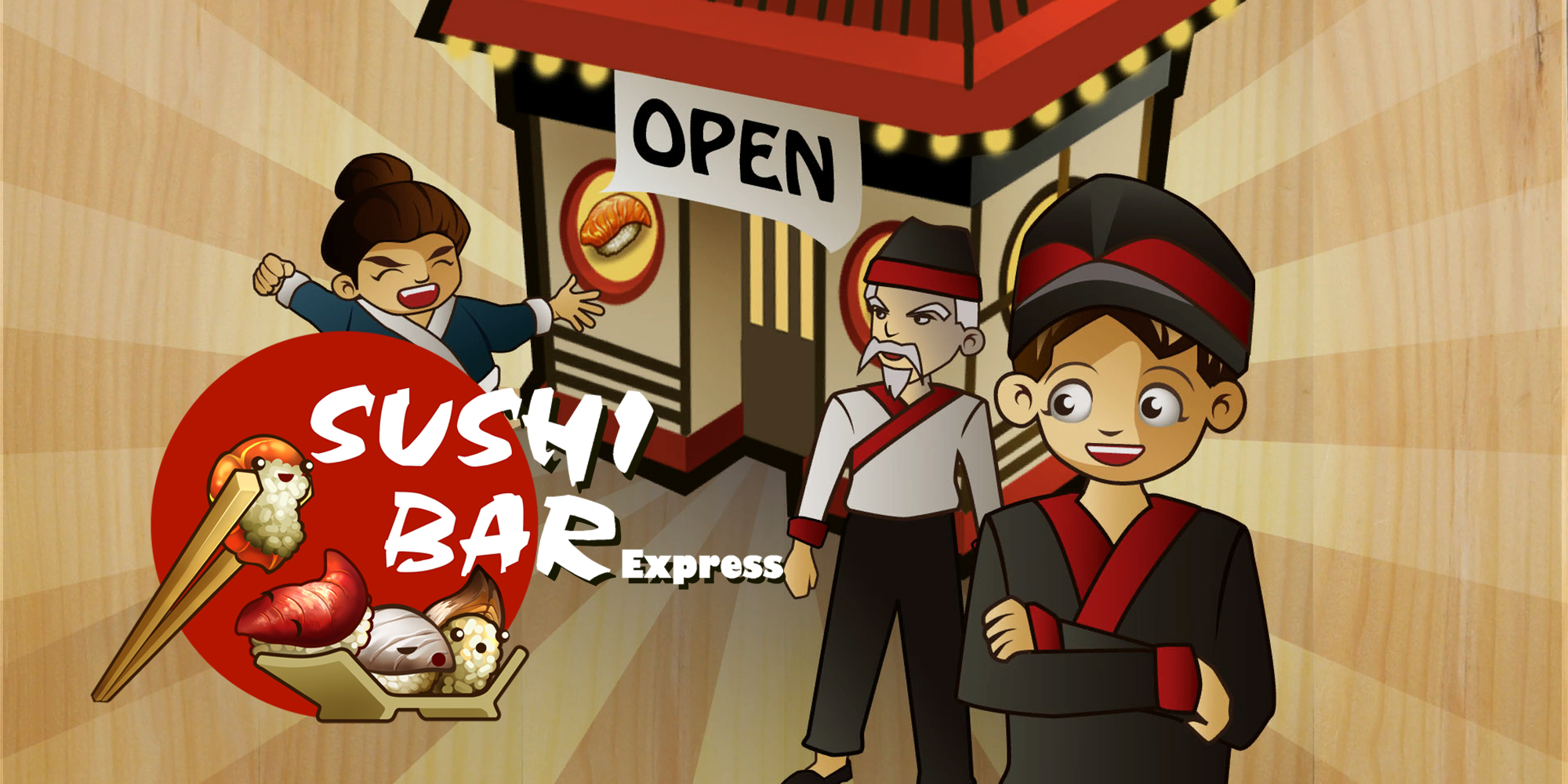 Sushi Bar Express title screen for Nintendo Switch