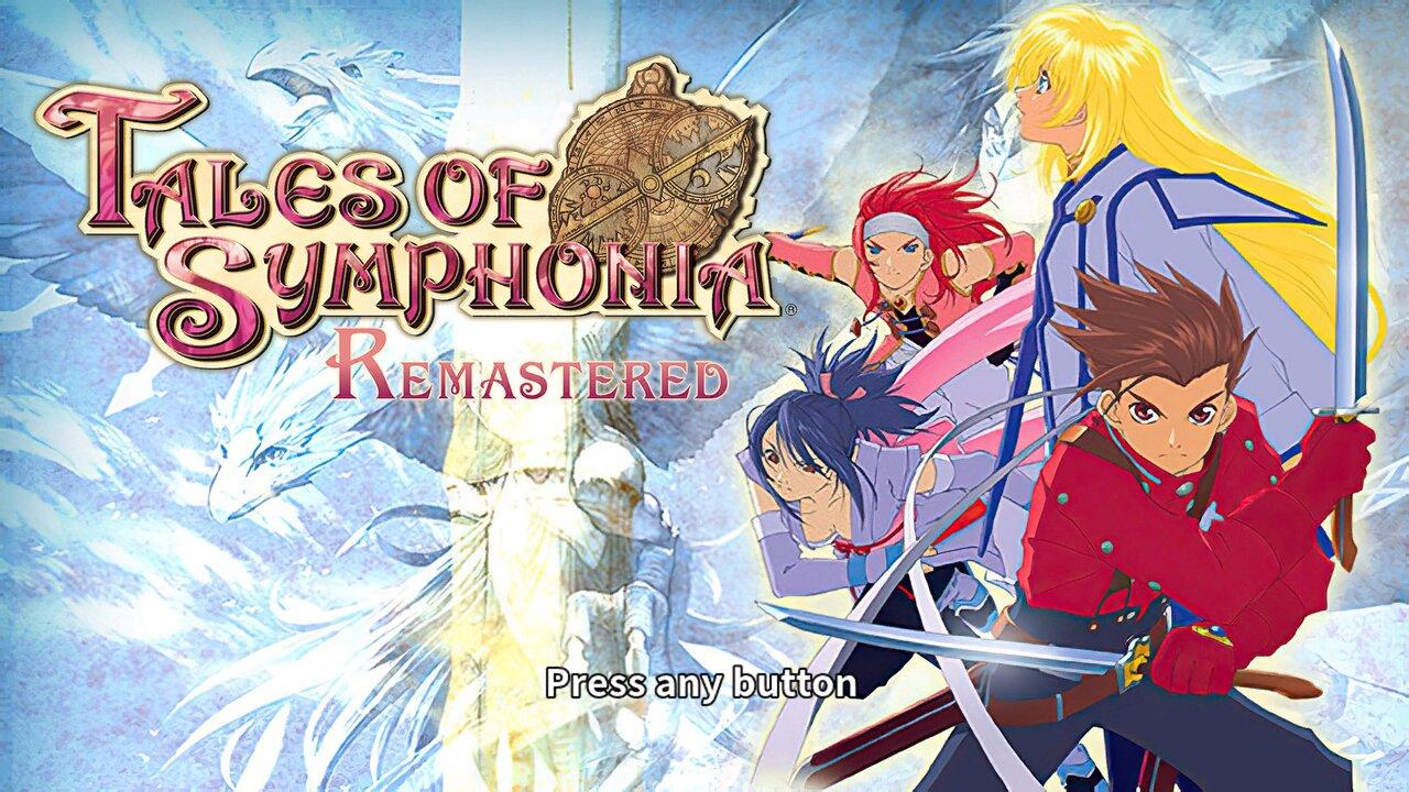 Tales of Symphonia Remastered title screen for Nintendo Switch