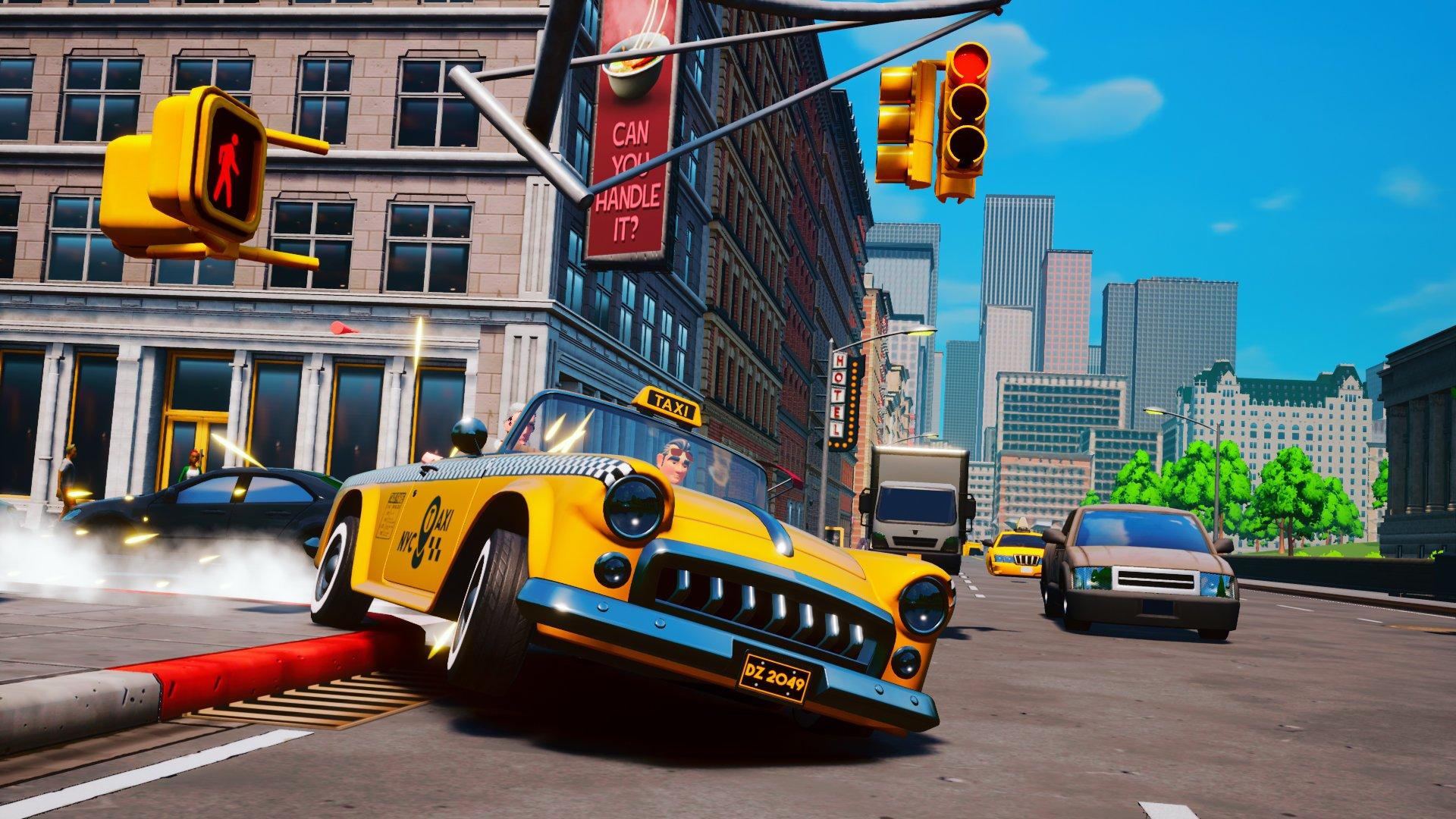 Taxi Chaos title screen for Nintendo Switch