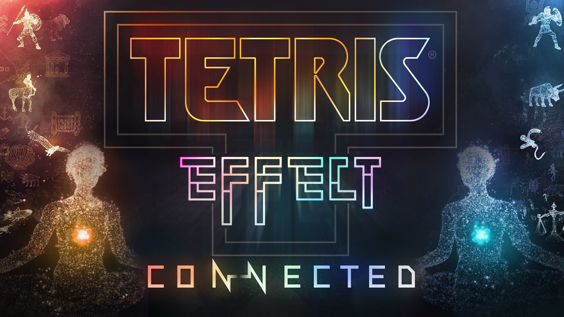 Tetris Effect title screen for Nintendo Switch