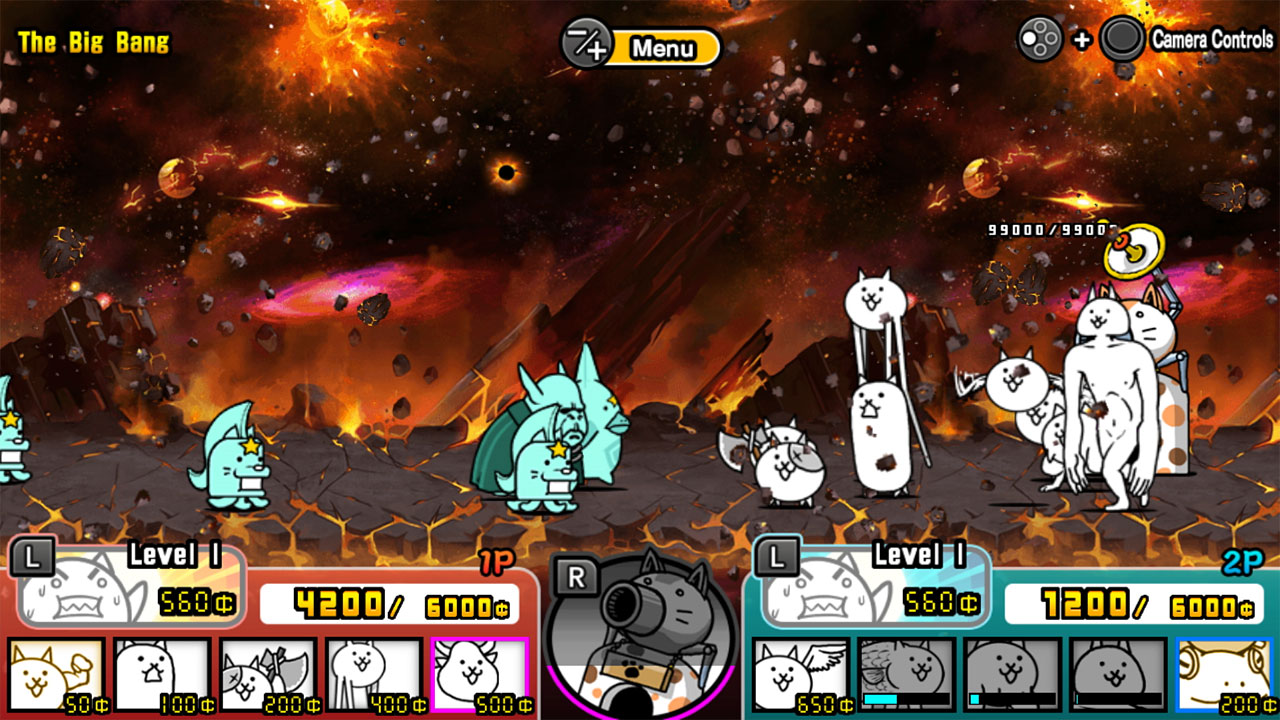 The Battle Cats Unite title screen for Nintendo Switch