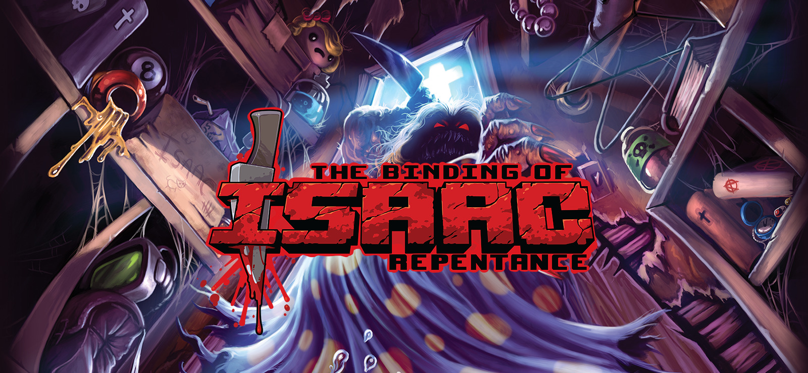 The Binding of Isaac: Repentance title screen for Nintendo Switch