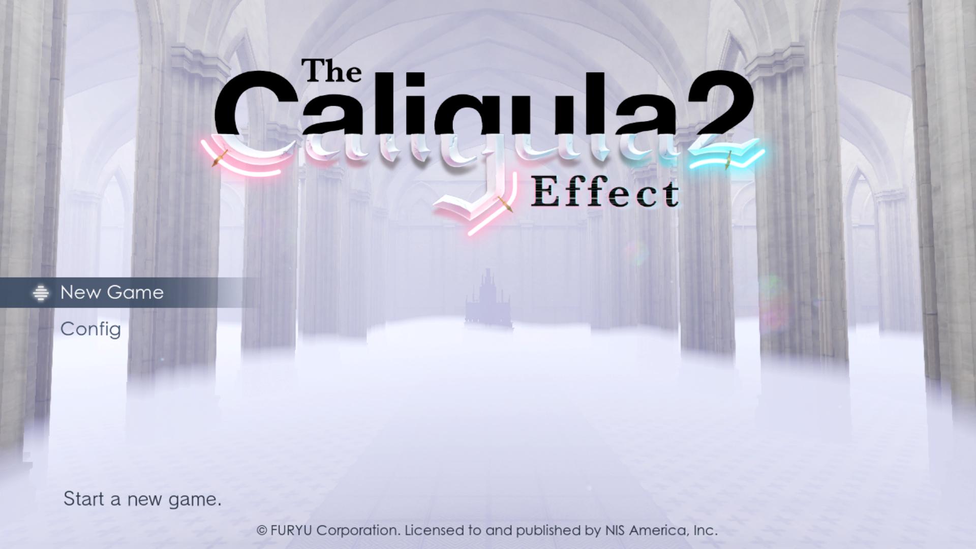 The Caligula Effect 2 title screen for Nintendo Switch