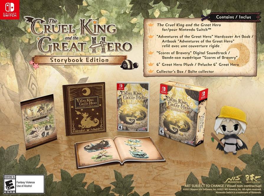 The Cruel King And The Great Hero title screen for Nintendo Switch