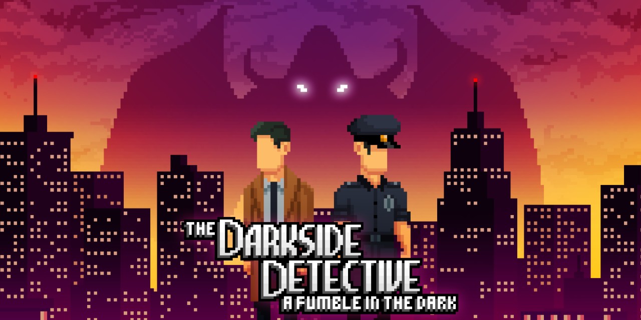 The Darkside Detective: A Fumble in the Dark title screen for Nintendo Switch