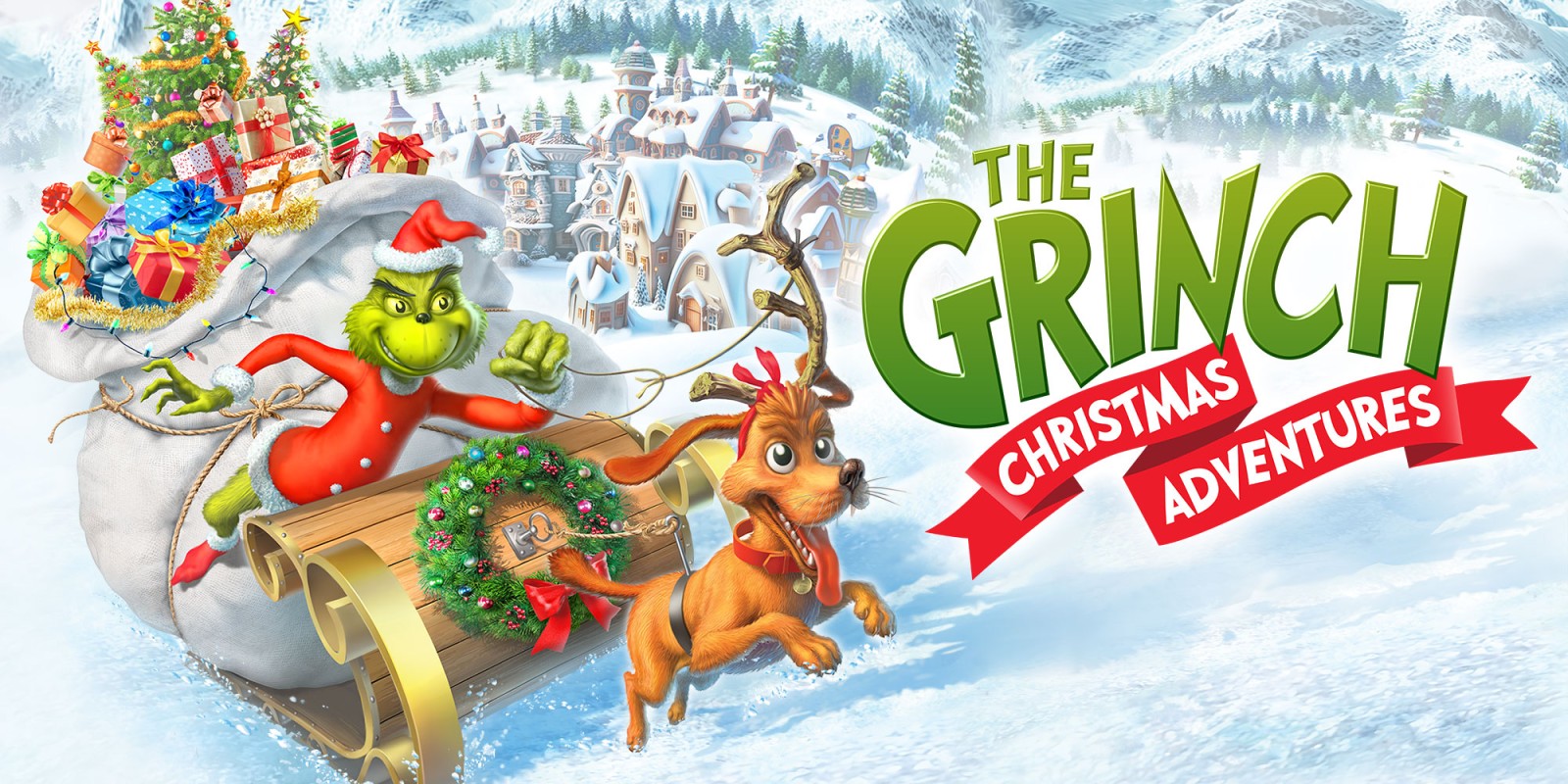 The Grinch: Christmas Adventures title screen for Nintendo Switch