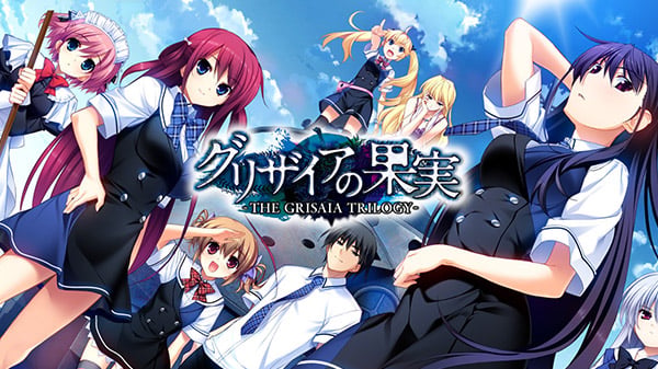 The Grisaia Trilogy title screen for Nintendo Switch