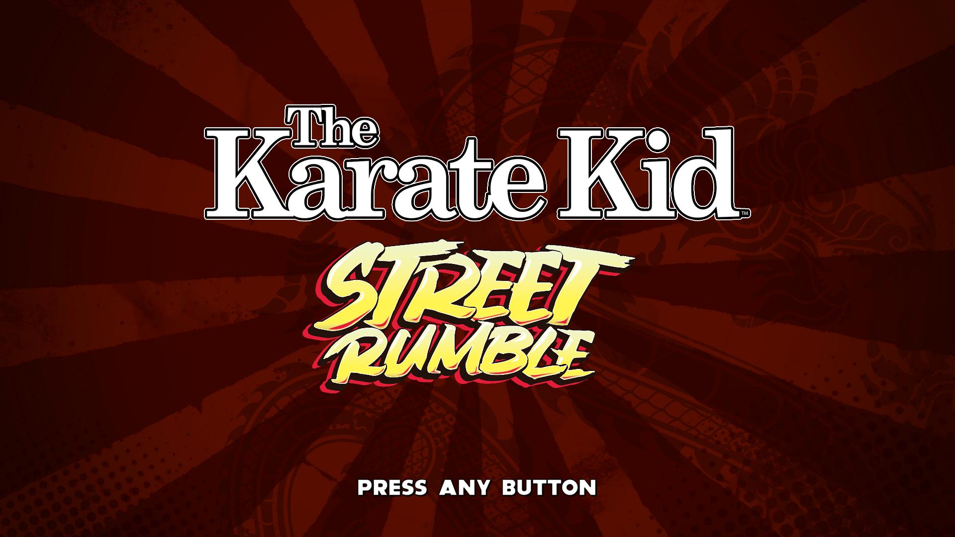 The Karate Kid: Street Rumble title screen for Nintendo Switch