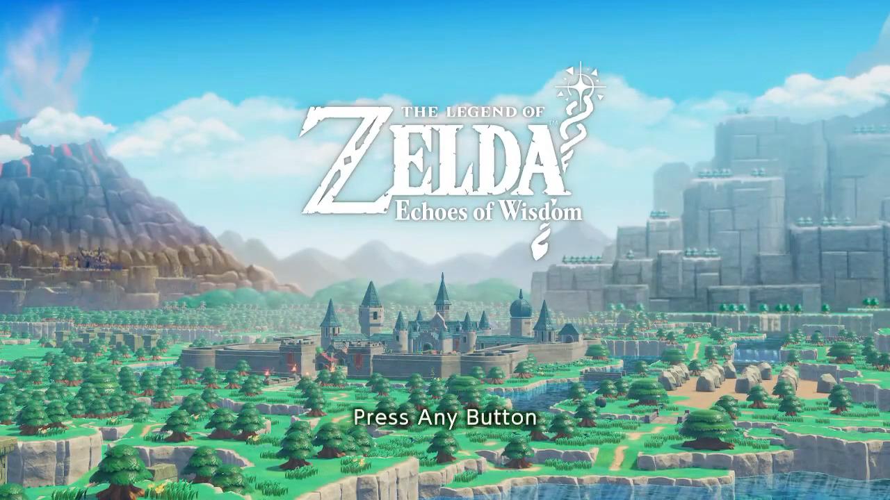 Zelda: Echoes Of Wisdom title screen for Nintendo Switch
