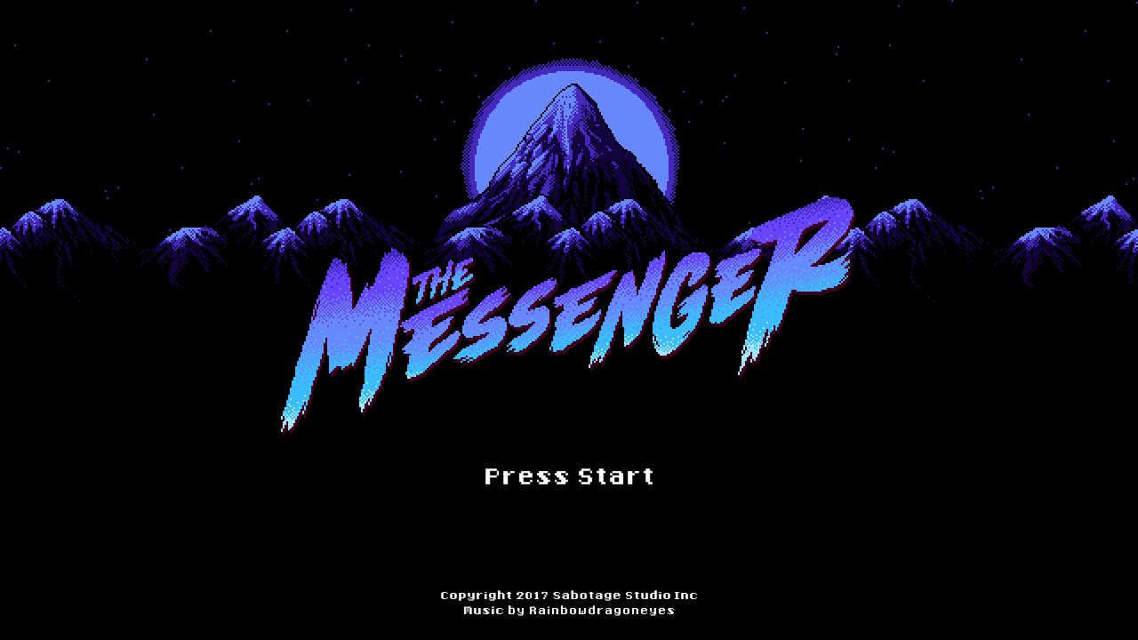 The Messenger title screen for Nintendo Switch