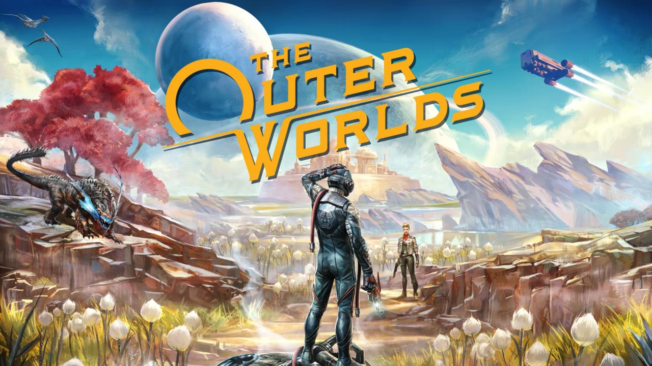 The Outer Worlds title screen for Nintendo Switch