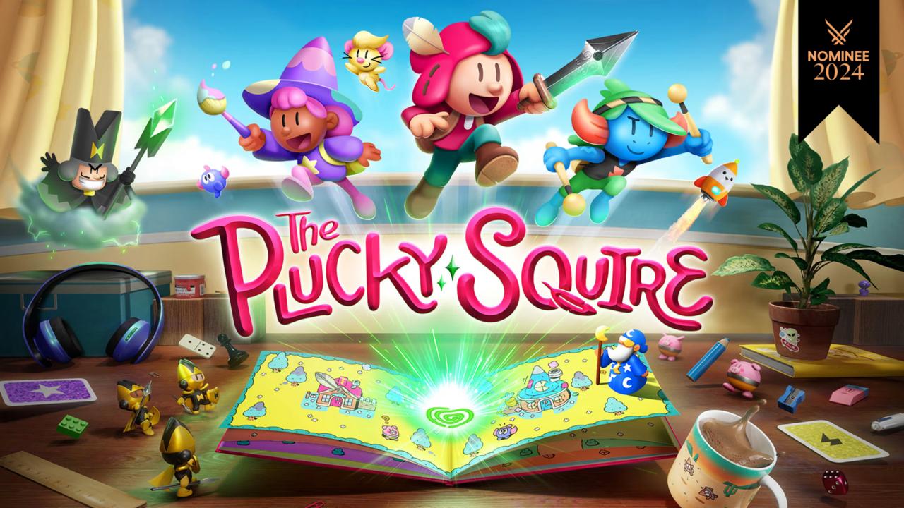 The Plucky Squire title screen for Nintendo Switch