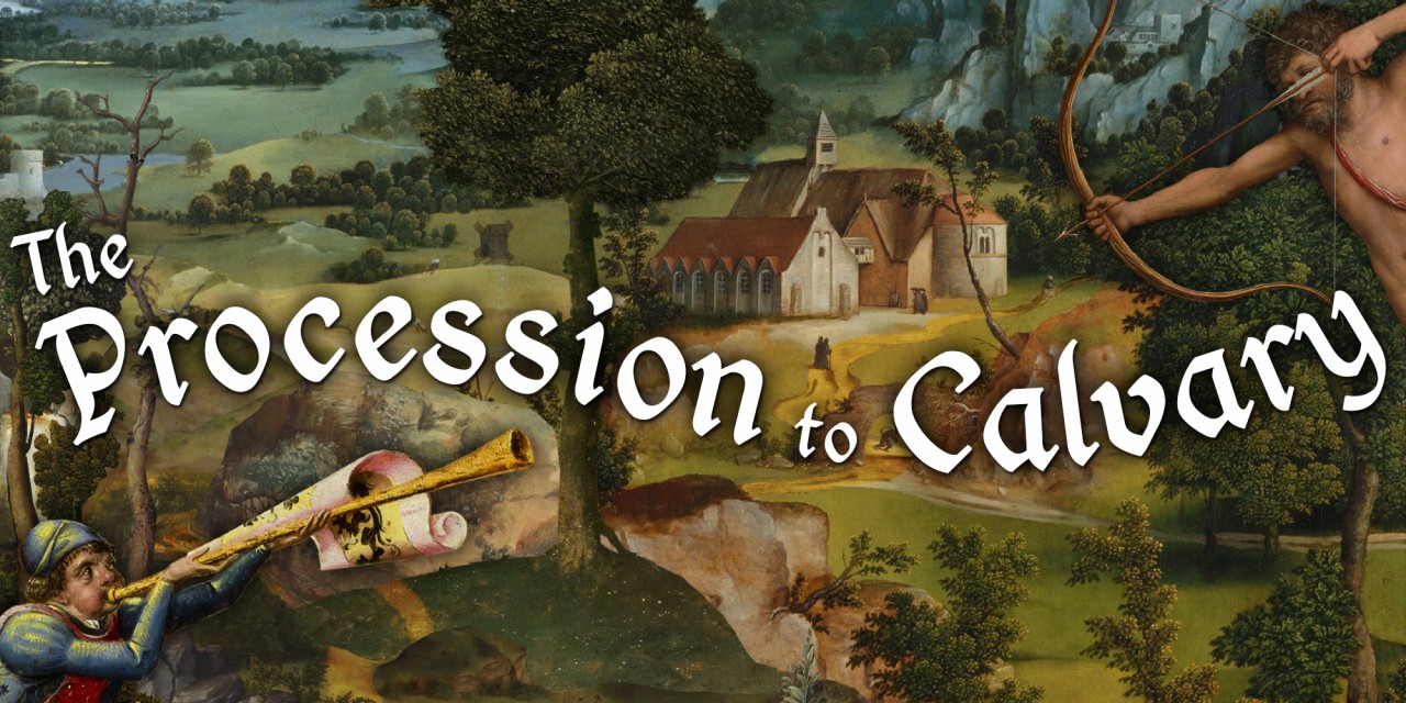 The Procession to Calvary title screen for Nintendo Switch