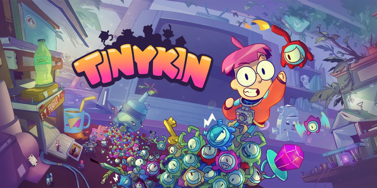Tinykin title screen for Nintendo Switch