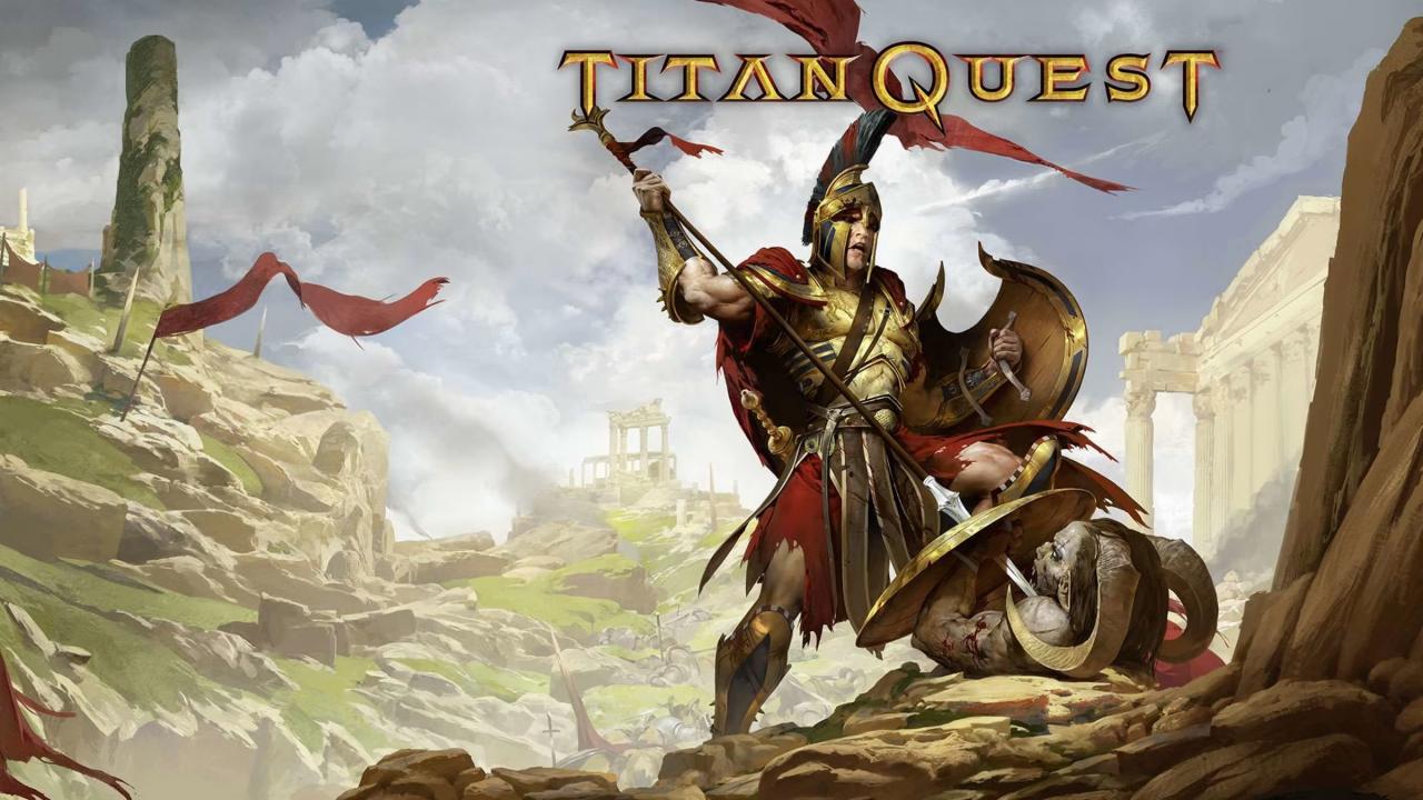 Titan Quest title screen for Nintendo Switch