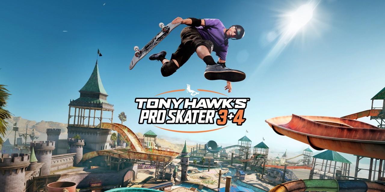 Tony Hawk's Pro Skater 3 + 4 title screen for Nintendo Switch