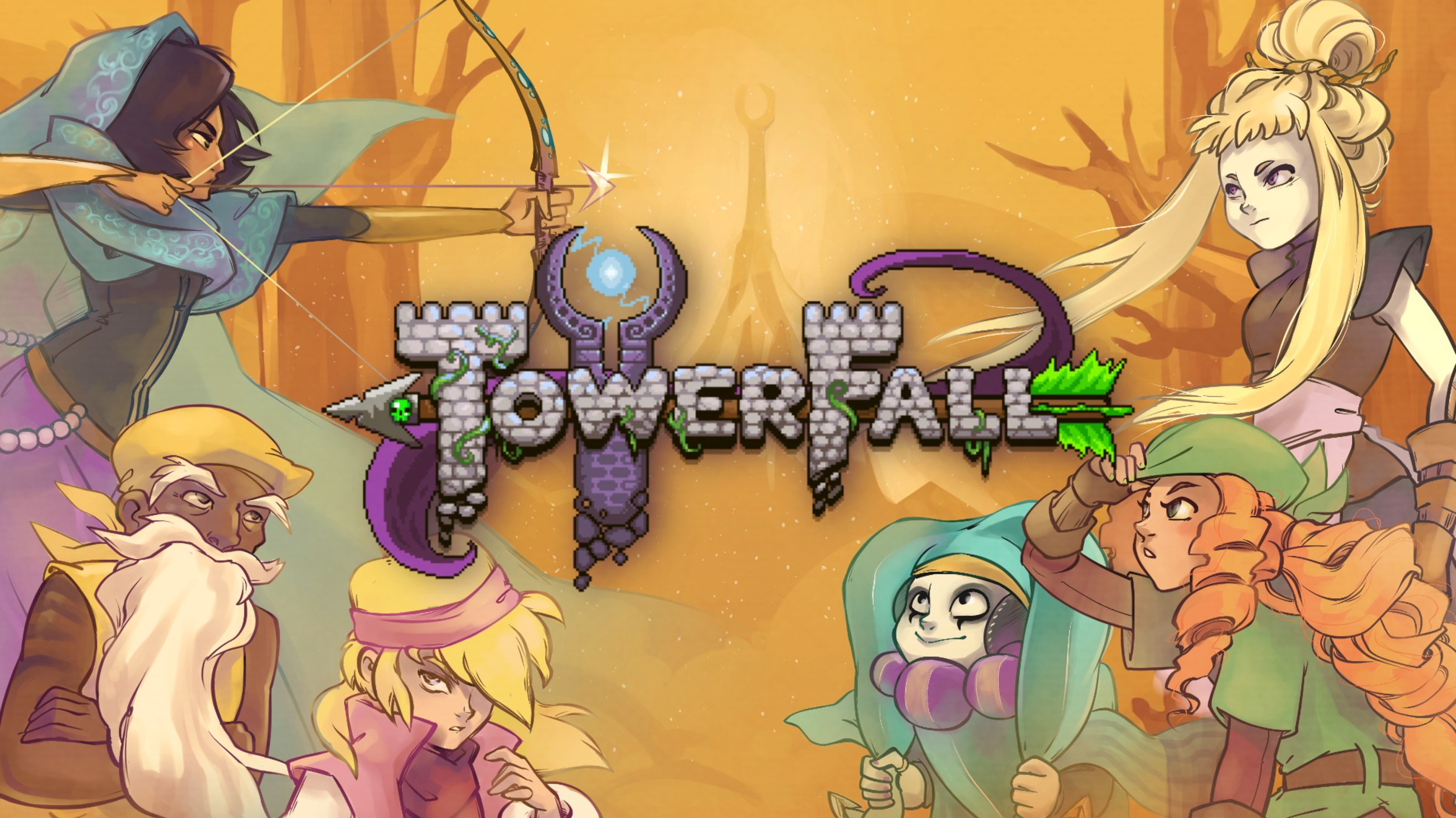 Towerfall title screen for Nintendo Switch