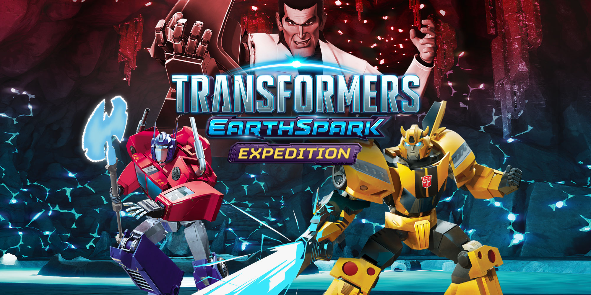 Transformers: Earthspark - Expedition title screen for Nintendo Switch