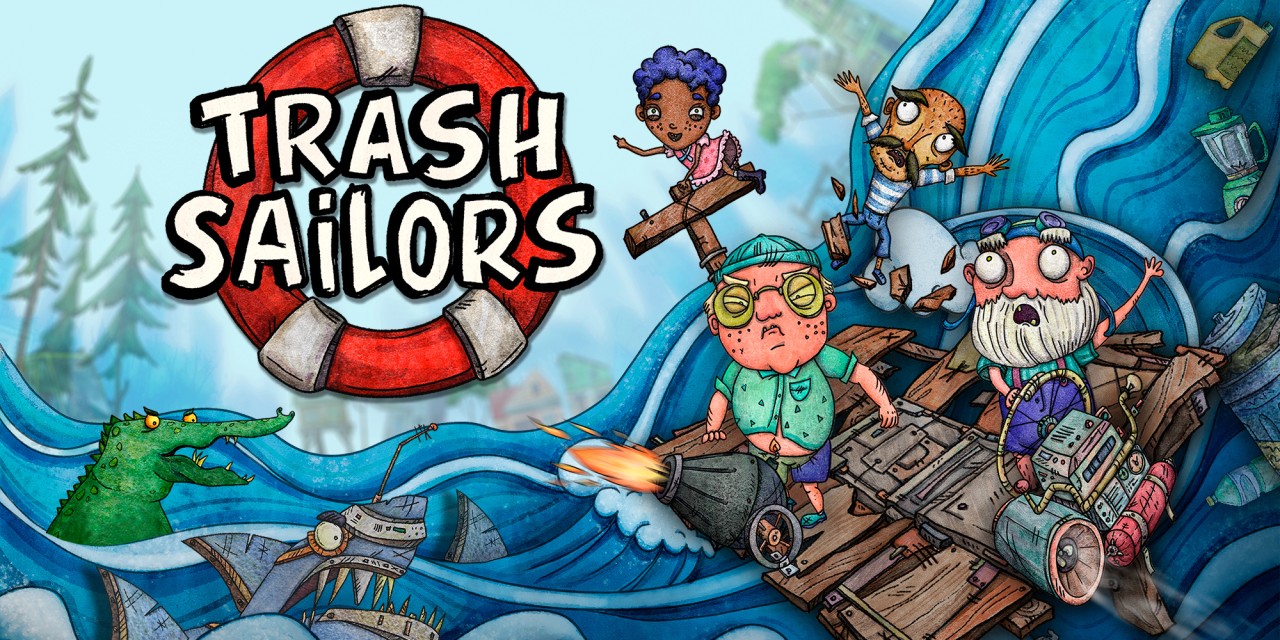 Trash Sailors title screen for Nintendo Switch