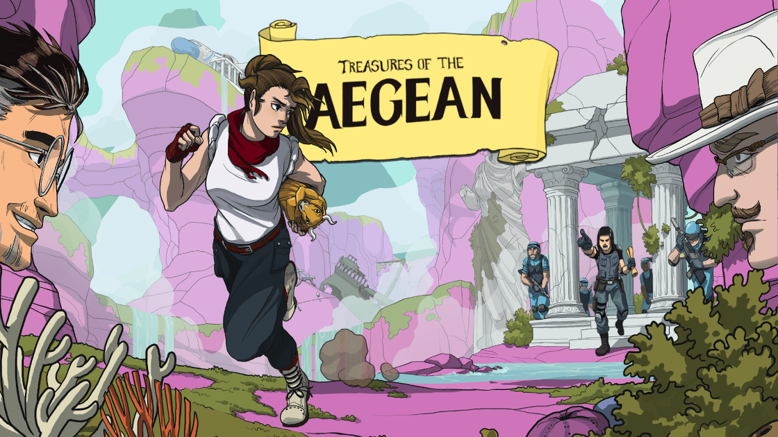 Treasures of the Aegean title screen for Nintendo Switch