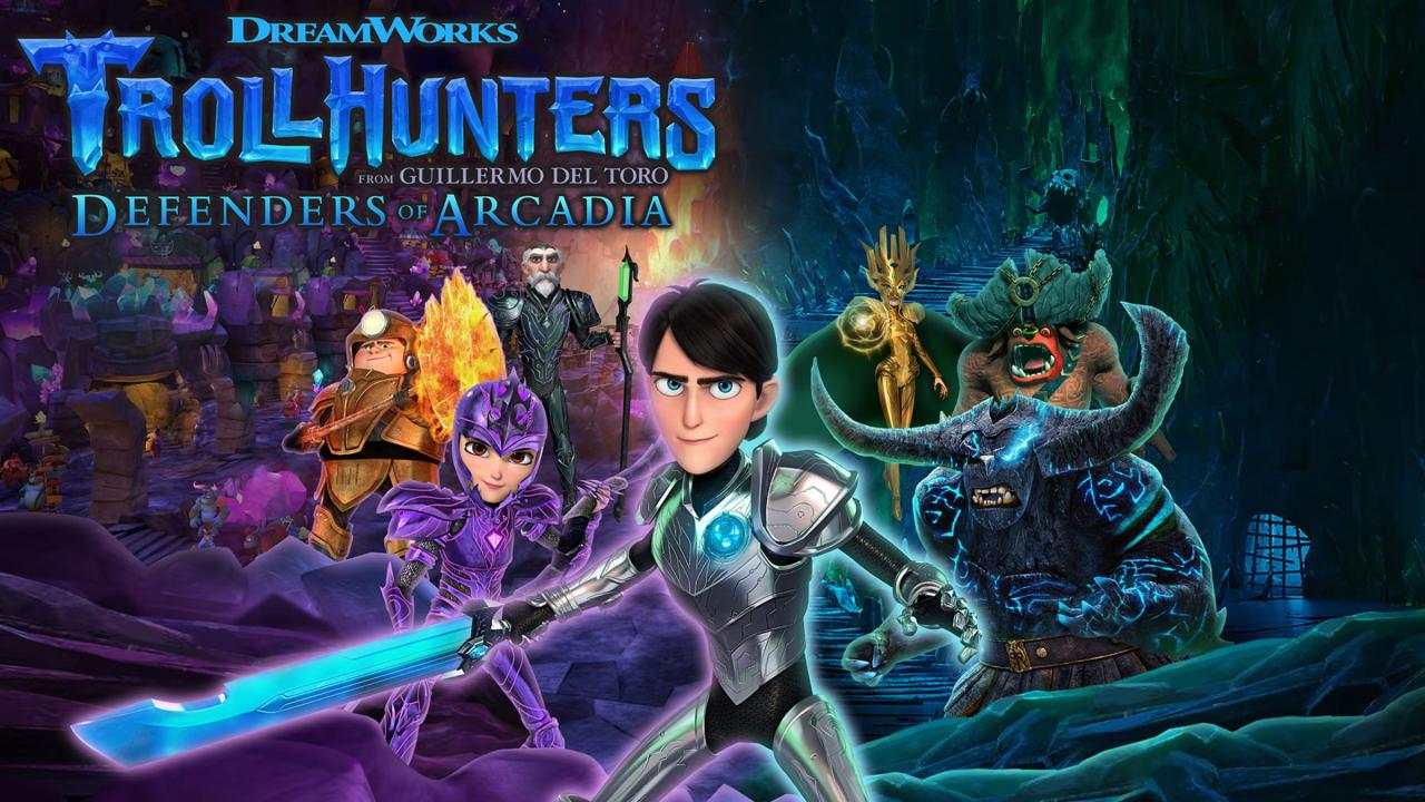 Trollhunters: Defenders of Arcadia title screen for Nintendo Switch